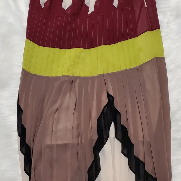 Bcbgmaxazria Runway Maxi pleated Dress Sz M - Picture 5 of 8